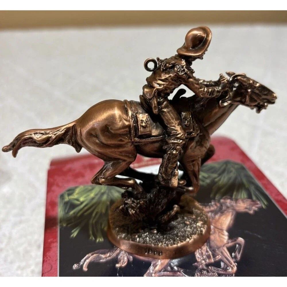 New Vintage 1998 Old West Pony Express Rider Hallmark Keep Sake Ornament